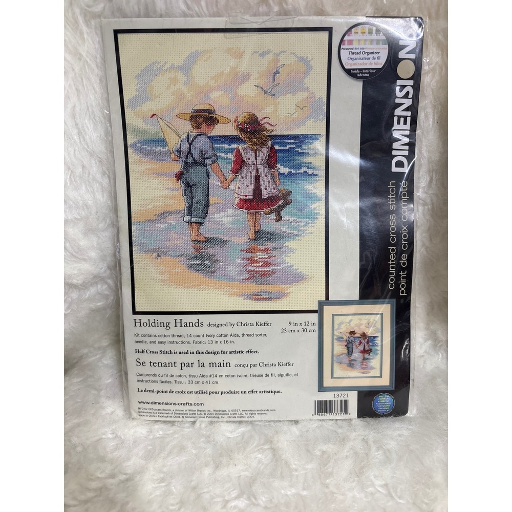 Dimensions Holding Hands Cross Stitch Kit 13721 Christa Kieffer Beach Scene NEW